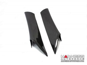 Alfa Romeo Giulia Interior A-Pillar Trim Set - Genuine Carbon Fiber